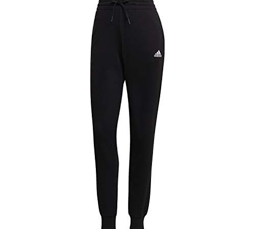 adidas Essentials French Terry Logo, Pantaloni della Tuta Donna, Nero Bianco, L