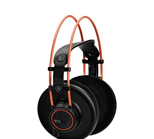 AKG K712 Pro Open Back - Cuffie di riferimento, aperte, over-ear per ascolto, missaggio e mastering di grande precisione, Nero