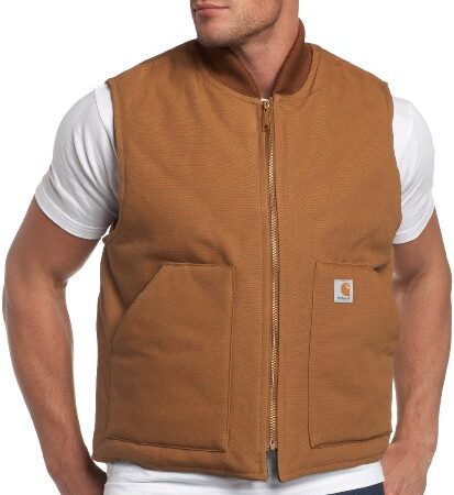 Carhartt, gilet da uomo Sandstone Arctic con fodera trapuntata, V02, M, Carhartt Brown, 1