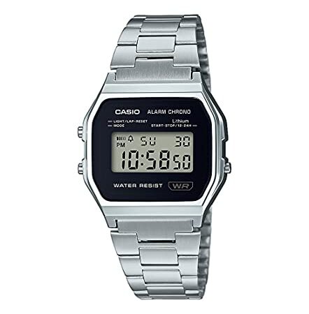 Casio Orologio Digitale Uomo con Cinturino in Acciaio Inox A158WEA-1EF