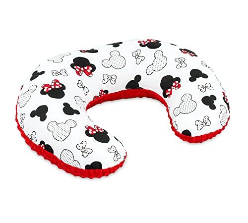 Cuscino per allattamento piccolo Minky 130 x 45 cm - piccolo scoiattolo per allattamento Mouse rosso