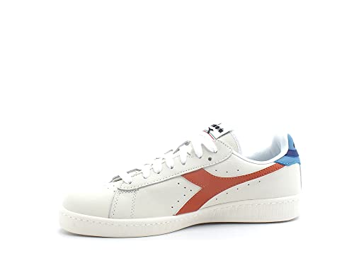 Diadora GAME L LOW, Sneakers a Collo Basso, Unisex - Adulto, Bianco (Bianco/Arancio Arabesco), 39 EU