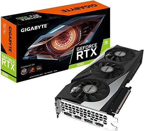 Gigabyte GeForce RTX 3060 Gaming OC 12GB V2 LHR Scheda grafica, GV-N3060GAMING OC-12GD V2, multicolore