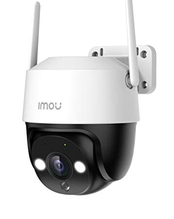 Imou Telecamera Wi-Fi Esterno 1080P Visione Notturna a Colori, Telecamera WiFi 360°, IP66, Tracciamento Intelligente, Rilevamento Umano con Faretto e Sirena, Audio Bidirezionale, 2,4Ghz Cruiser SE+