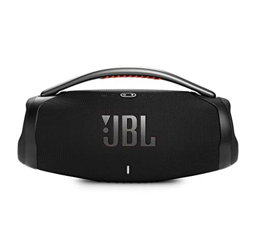 JBL Boombox 3 Speaker Bluetooth Wireless, Cassa Altoparlante Portatile con Bassi Profondi e Modalità PartyBoost, Impermeabile IP67 e Compatibile con App JBL, Autonomia Fino a 24 Ore, Nero