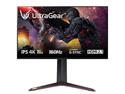 LG 27GP950 UltraGear Gaming Monitor 27" UltraHD 4K NanoIPS 1ms HDR 600, 3840x2160, G-Sync Compatible e AMD FreeSync Premium Pro 144Hz, HDMI 2.1 VRR, Display Port 1.4, USB 3.0, AUX, Flicker Safe, Nero