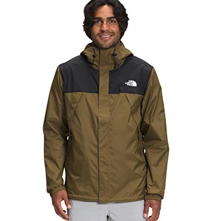 North Face Antora Giacca, TNF Black-Military Olive, L Uomo