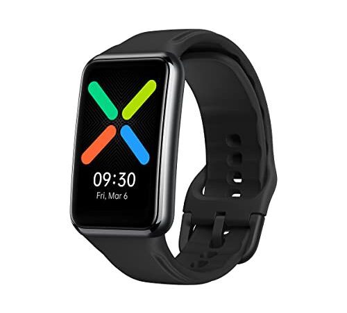 OPPO Watch Free- Smartwatch, Bluetooth 5.0, Android e iOS, Ricarica Rapida, 14 Giorni di Autonomia, Nero, Display AMOLED da 1.64’’ [Versione italiana]