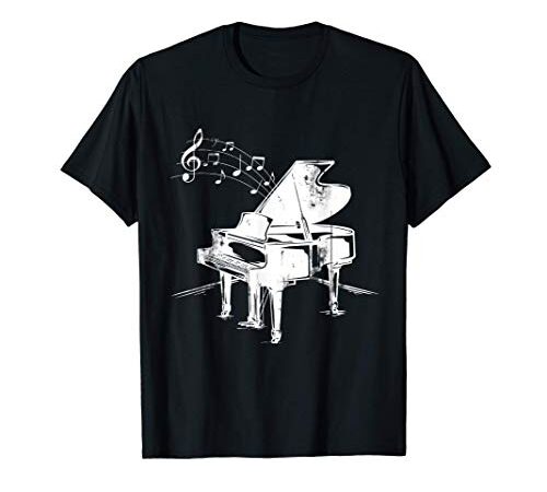 Pianista Idea Regalo Note Musicali Pianoforte Maglietta