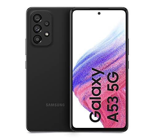 Samsung Galaxy A53 5G Smartphone Android, Display Infinity-O FHD+ Super AMOLED 6.5”¹, 6GB RAM e 256GB di memoria interna espandibile², Batteria 5.000 mAh, Awesome Black [Versione Italiana]