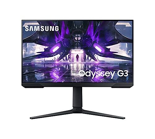 Samsung Monitor Gaming Odyssey G3 (S24AG302), Flat, 24", 1920x1080 (Full HD), VA, 144 Hz, 1 ms, FreeSync Premium, HDMI, Display Port, Ingresso Audio, HAS, Pivot, Flicker Free, Eye Saver Mode