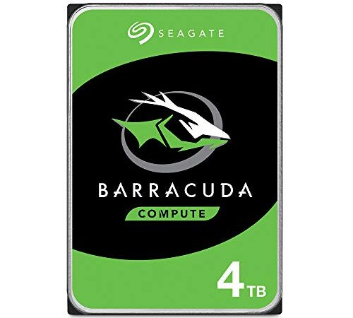 Seagate BarraCuda, 4 TB, Hard Disk Interno, SATA da 6 GBit/s, 3,5", 5400 RPM, Cache da 256 MB per PC Desktop, Pacchetto di Facile Apertura (ST4000DMZ04) [Amazon Exclusive]