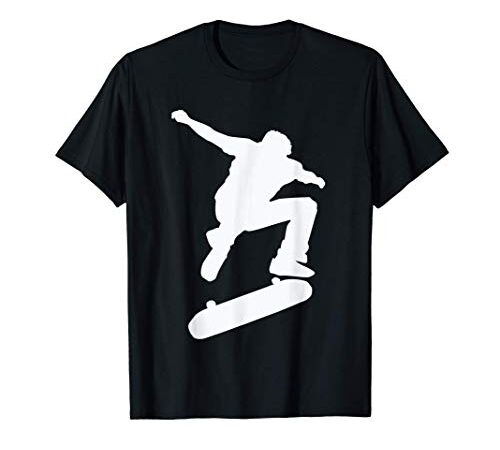Skateboard Skateboarder Trick Ollie Kick Flip-Skater Maglietta
