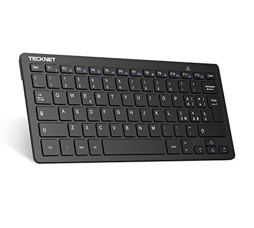 TeckNet Tastiera Wireless PC, Tastiera Senza Fili per Windows e Android Smart TV, Durata della Batteria Molto Lunga, Layout Italiano QWERTY, Silenzioso e Ultra Sottile