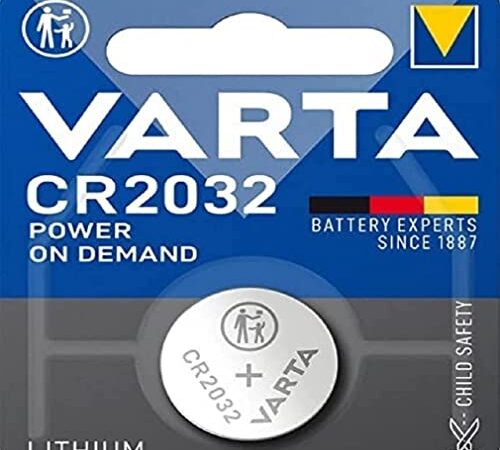 VARTA Pile a Bottone CR2032 al litio, confezione da 10, Power on Demand, Lithium, 3V, imballaggio sicuro per i bambini, per dispositivi Smart Home, chiavi auto [Esclusivo su Amazon]