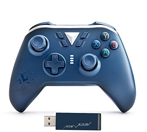 Wireless Controller per Xbox One, 2.4G Gamepad wireless,Joystick Controller senza cavo per Xbox One/Xbox One S/Xbox One X /Xbox Series X/PS3/PC (blue)