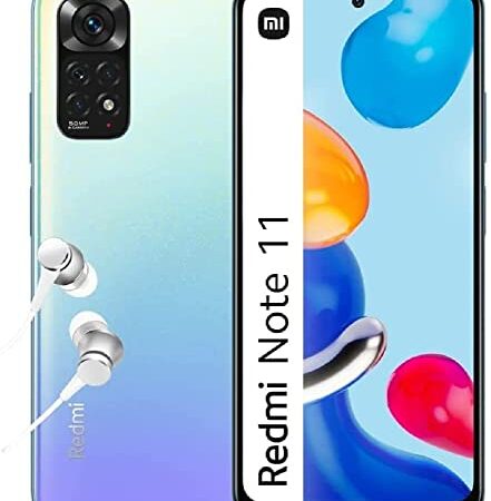 Xiaomi Redmi Note 11 - Smartphone 4+64GB, Display AMOLED FHD+ 6.43” 90Hz, Snapdragon 680, quadrupla fotocamera 50MP, 5000mAh, Star Blue (IT Version + 2 anni garanzia) Alexa mani libere