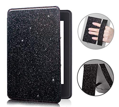 FAN SONG Custodia per Kindle Paperwhite 2018, Kindle E-Reader Case 10th Generazione 6 Pollici Leggero e Smart Protettiva Sottile Cover in Pelle con Hand Strap e Funzione Sonno/Sveglia (Modello 2018)