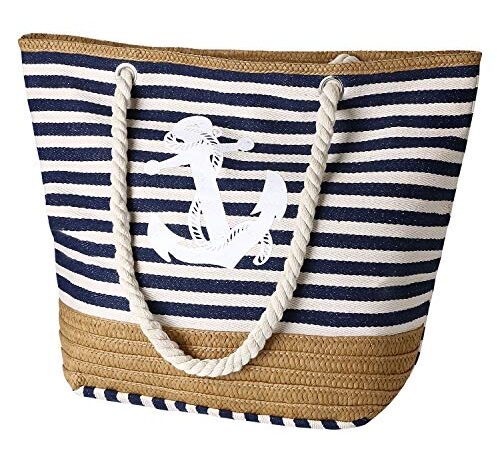 flintronic Borsa da Spiaggia in Tela, Borse a Spalla da Donna, Borse Tracolla Borse, Zaino Casual Borsa Tracolla Donna per Shopping, Viaggio, Appuntamento- Blu