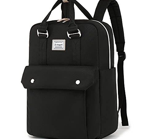 FUXINGYAO Zaino Uomo,Multifunzione Impermeabile 15.6 Pollici Borsa Zaino Donna Zaino PC Portatili Zaino Scuola Zaino Trekking Zaino Lavoro Uomo Viaggio,Nero