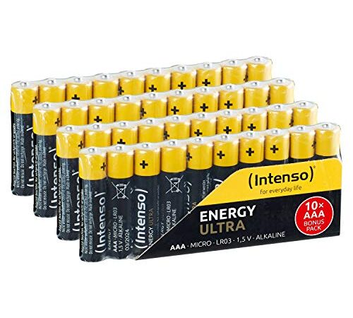 Intenso Energy Ultra AAA Micro LR03 - Batterie alcaline, confezione da 40