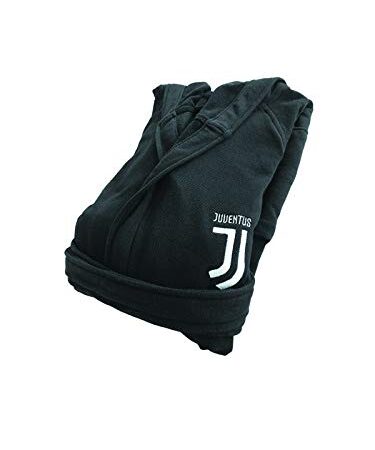 Juventus FC Accappatoio Premium, Cotone, Nero, M