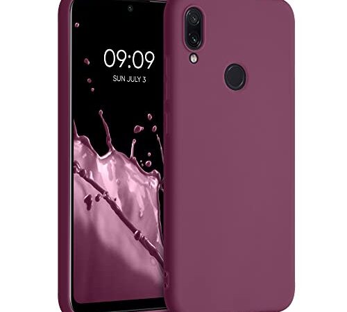 kwmobile Custodia Compatibile con Xiaomi Redmi Note 7 / Note 7 PRO - Cover in Silicone TPU - Back Case per Smartphone - Protezione Gommata Viola Bordeaux