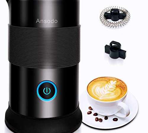 Montalatte Elettrico 650W Cappuccinatore Elettrico 5 in 1 Macchina per Cappuccino Montalatte Automatico Schiuma Latte Calda/Fredda Montalatte per Cappuccino Macchiato Caffè Latte e Cioccolata Calda