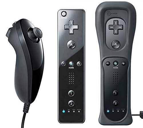 QUMOX Telecomando Wii, Remote di Gioco Controller con Custodia in Silicone e Cinturino da Polso per N. Wii e Wii U