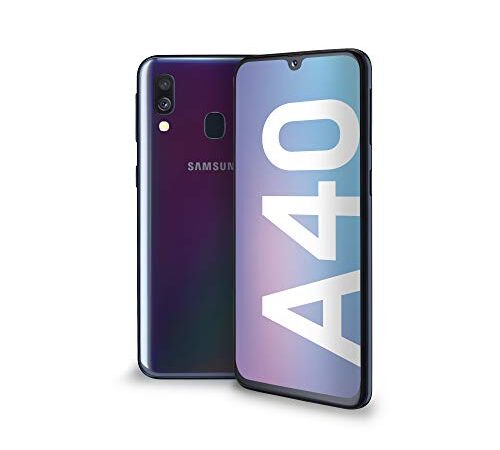 Samsung Galaxy A40 Smartphone, Display 5.9" Super AMOLED, 64 GB Espandibili, RAM 4 GB, Batteria 3100 mAh, 4G, Dual Sim, Android 9 Pie, [Versione Italiana], Nero