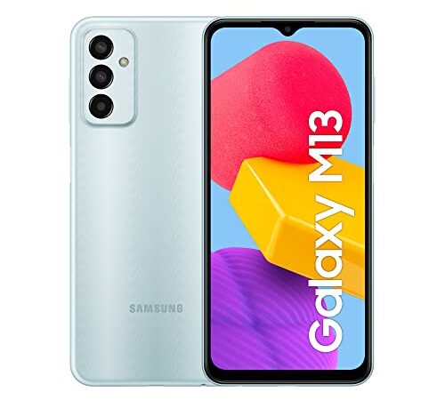 Samsung Galaxy M13 Smartphone Android Display 6.6’’ FHD+ TFT LCD Batteria 5.000 mAh, Tripla Fotocamera, RAM 4GB, Memoria Interna 128GB Espandibile, Blue [Versione italiana] Esclusiva Amazon