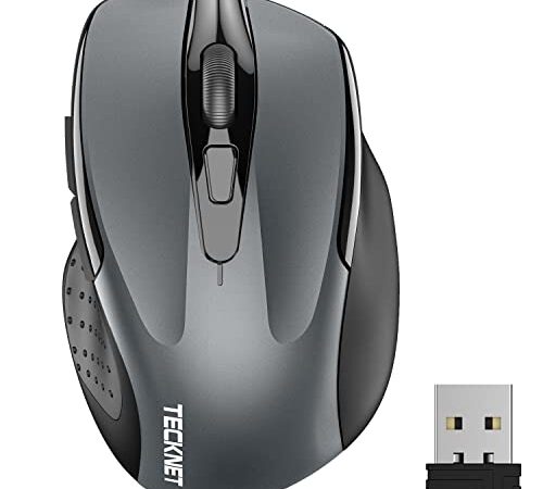 TECKNET PRO Mouse Senza Fili, 2600DPI, Durata delle batterie di 24 Mesi, 2.4G