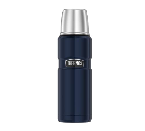 Thermos, Bottiglia Isolante Stainless King, in Acciaio Inox Satinato, capacità 0,47 l, codice Prodotto 4003.205.047, Blu, 4003.256.047