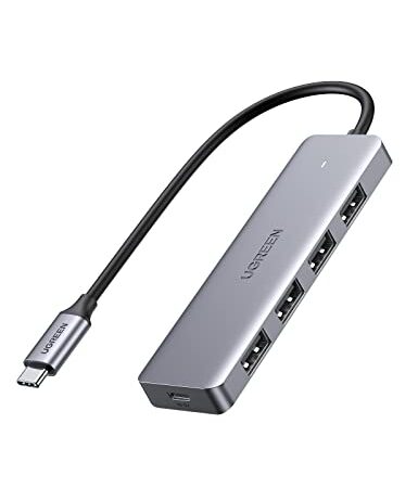 UGREEN Hub USB C, 4 Porte USB 3.0, Porta Alimentazione USB C, Adattatore USB C a USB OTG, Hub USB Type C Per MacBook Air/Pro M2 M1, iPad Air/Pro, Surface Pro 8/7, Mac Mini, Galaxy S22, ecc