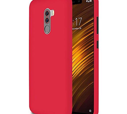 United Case Guscio Anticaduta per Xiaomi Pocophone F1 | Rosso | Silicone TPU Sottile e