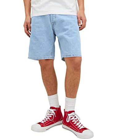 Jack & Jones Jjichris Jjoriginal MF 856 SN-Pantaloncini, Blu Denim, L Uomo