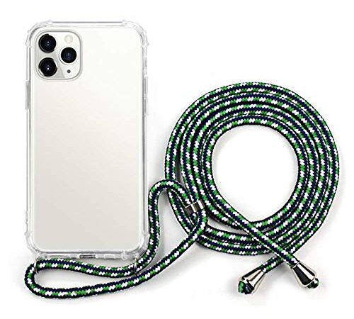 Oihxse Compatibile per Xiaomi Mi A3 Lite Custodia,Collana Collo TPU Trasparente Silicone Elegante Necklace Cover per Xiaomi Mi A3 Lite con Morbido Cordoncino Tracolla+Protezione a Quattro Angoli (6A)